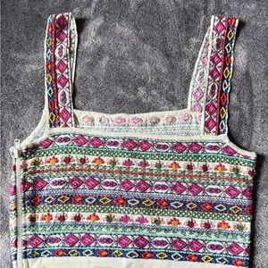 Zara Multicolor Beaded Crop top